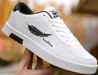 Urbanbox Black Printed Sneakers For Men - White, 6