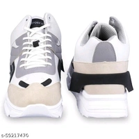 Rapidbox RapidBox Men White-Orange Casual Shoes - 7