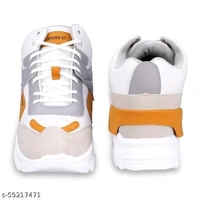 Rapidbox RapidBox Men White-Orange Casual Shoes - 7