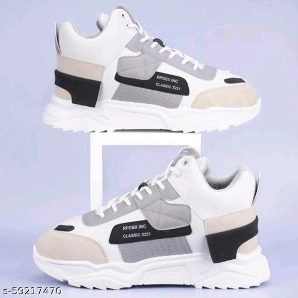 Rapidbox RapidBox Men White-Orange Casual Shoes - 9