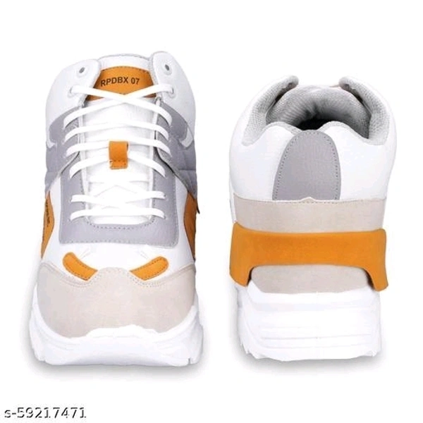 Rapidbox RapidBox Men White-Orange Casual Shoes - 9
