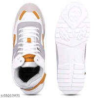 Rapidbox RapidBox Men White-Orange Casual Shoes - 9