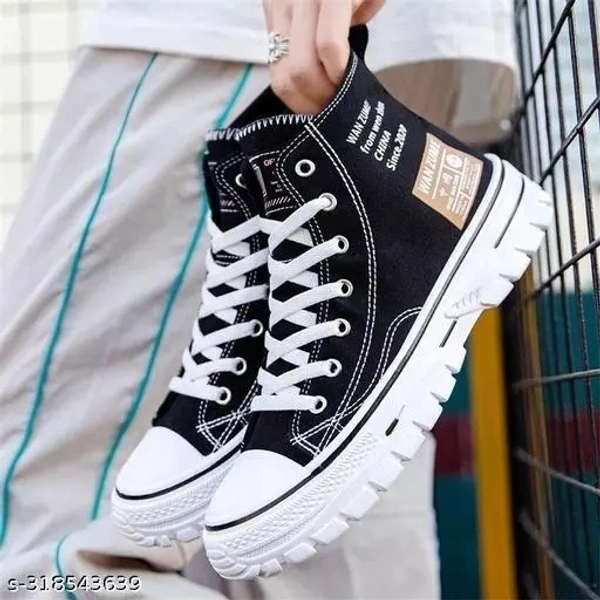 Wan zume *"Men's Everyday Comfort Casual Shoes: Step in Style and Ease"* - Black, 9