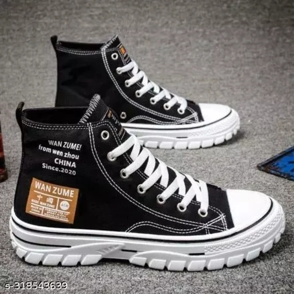 Wan zume *"Men's Everyday Comfort Casual Shoes: Step in Style and Ease"* - Black, 9