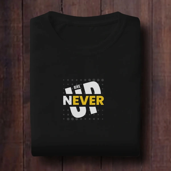 Never Give Up🙋‍♂️😮‍💨 - Black, XL
