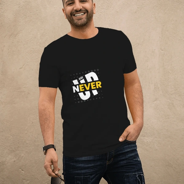 Never Give Up🙋‍♂️😮‍💨 - Black, XL