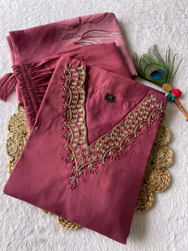 GabaTimes  Launching New Designers Kurti Pent Dupatta Set - L, colour 2