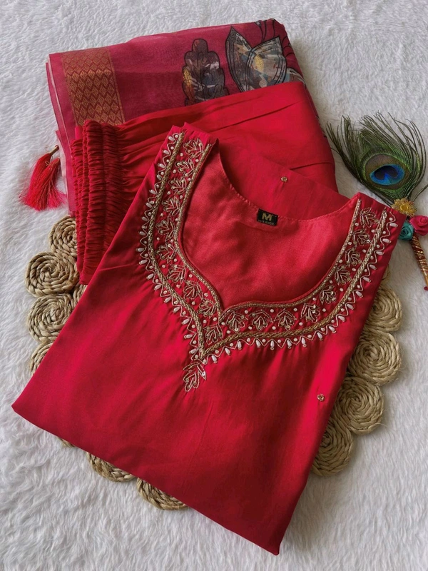 GabaTimes  Designer Kurti Pant Dupatta Collection  - colour 1, XXL