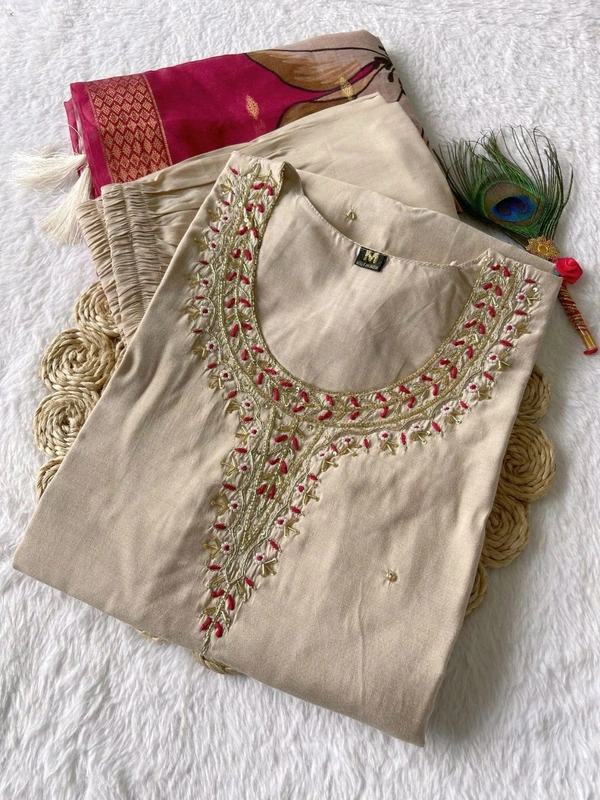 GabaTimes  Launching New Designers Kurti Pent Dupatta Set - colour 1, L