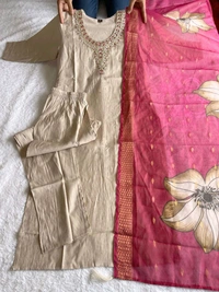 GabaTimes  Launching New Designers Kurti Pent Dupatta Set - colour 1, L