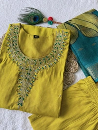 GabaTimes  Launching New Designers Kurti Pent Dupatta Set - colour 2, S