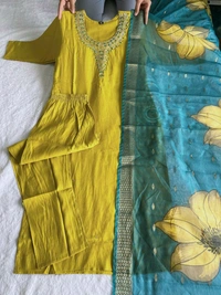 GabaTimes  Launching New Designers Kurti Pent Dupatta Set - colour 2, S
