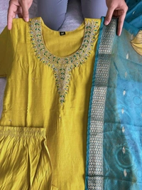 GabaTimes  Launching New Designers Kurti Pent Dupatta Set - colour 2, XXL