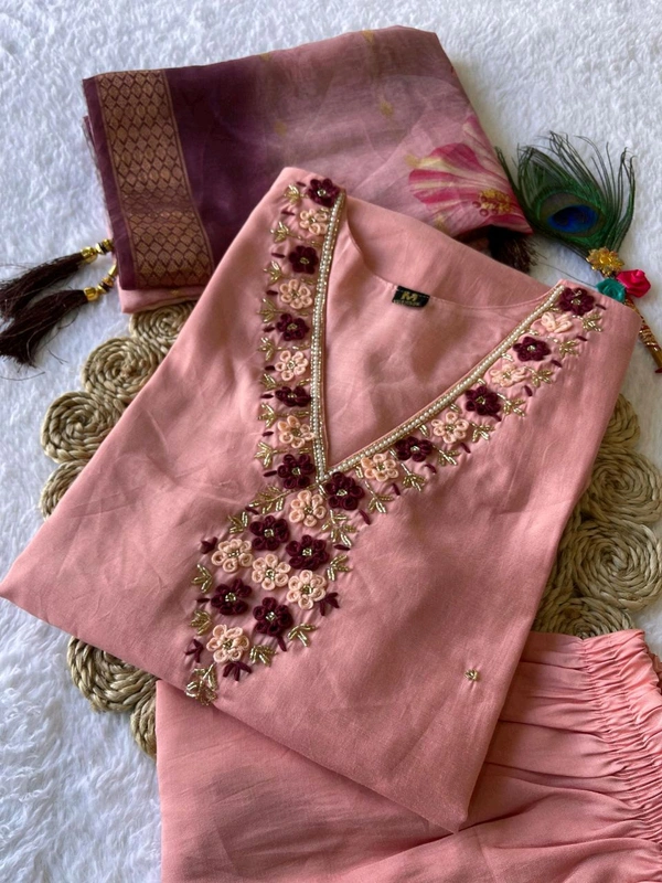 Gabatimes New Designer Kurti Pant Dupatta Collection  - colour 1, XXL