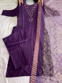 GabaTimes  Launching New Designers Kurti Pent Dupatta Set - colour 1, M