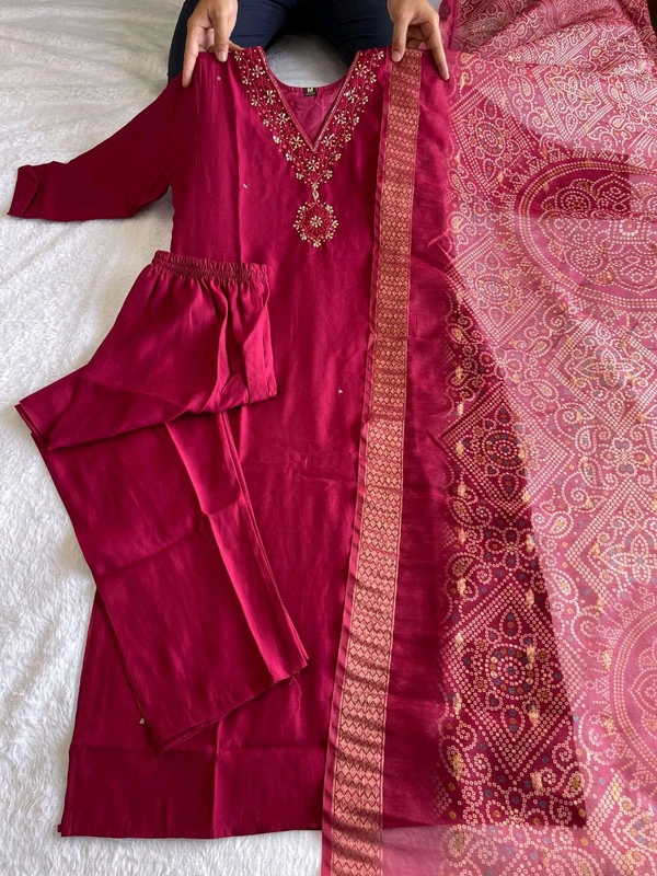 GabaTimes  Launching New Designers Kurti Pent Dupatta Set - colour 2, L