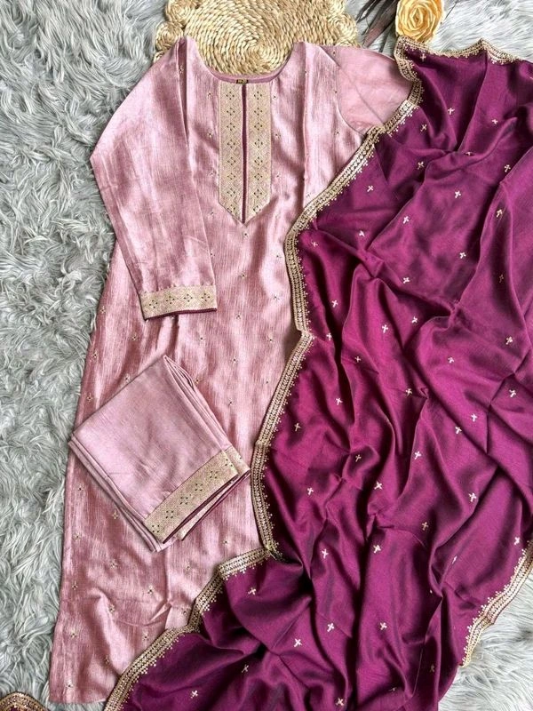 GabaTimes  New Designer Kurti Pant Duppta Set Collection  - M