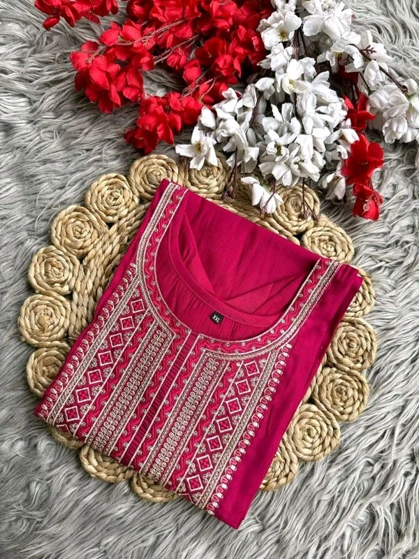GabaTimes  Designer Ready To Wear Kurti Pant Collection  - L