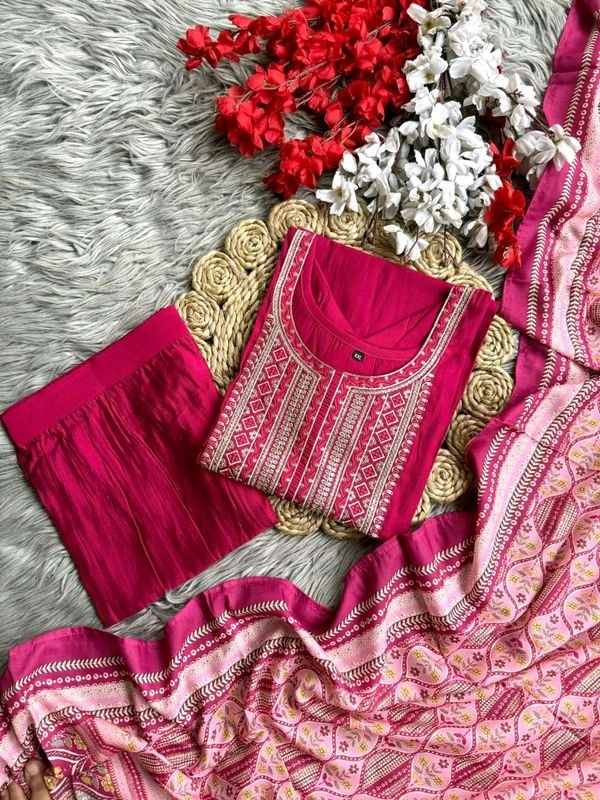 GabaTimes  Designer Ready To Wear Kurti Pant Collection  - L