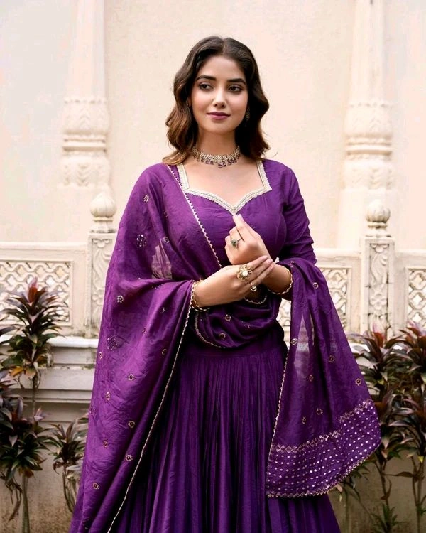 GabaTimes  Pure Chanderi Plain Lehenga  - colour 6, Unstitched Blouse