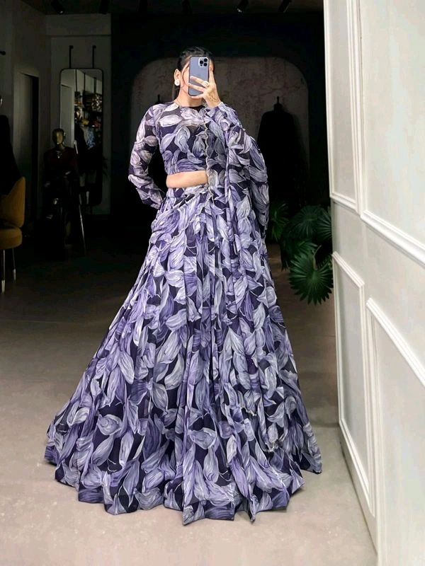 GabaTimes  Lehenga Choli  - colour 1, Unstitched Blouse, Blouse Size (Xs)