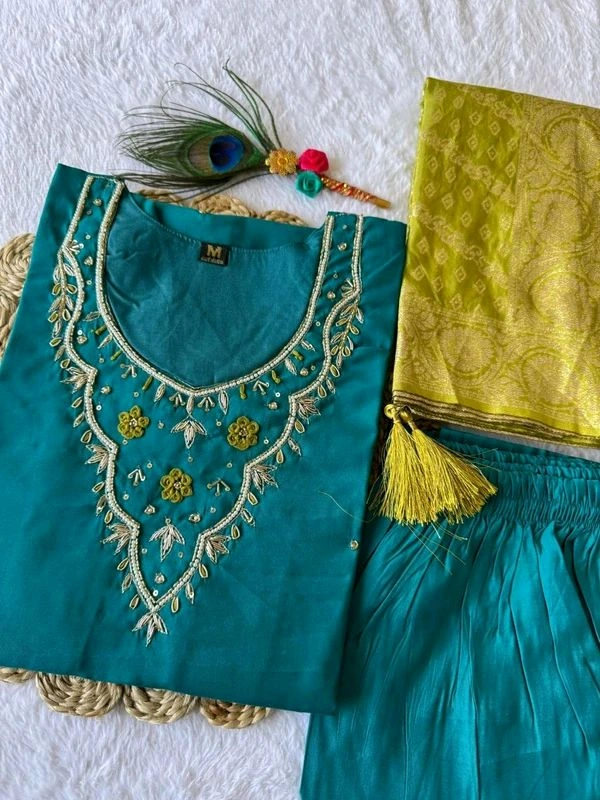 GabaTimes  Kurti Pant Duppta Collection  - XL