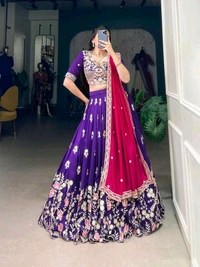 GabaTimes  Lehengas Collection 2025 - Unstitched Blouse, Blouse Size ( L )