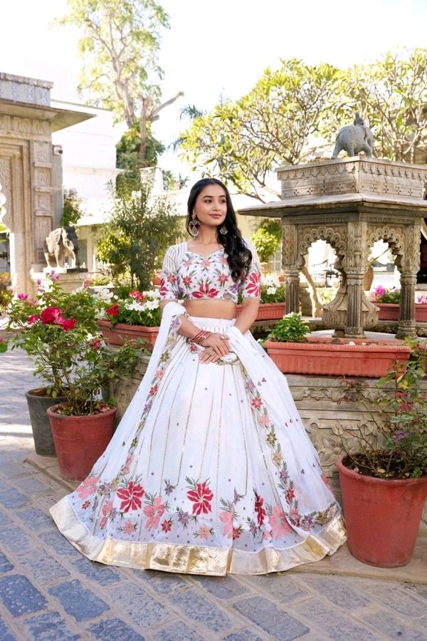 GabaTimes  Designer Lehenga Collection  - Blouse Size (Xs), Unstitched Blouse