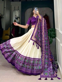 GabaTimes  Lehengas Collection  - colour 1, Blouse Size (Xs), Unstitched Blouse