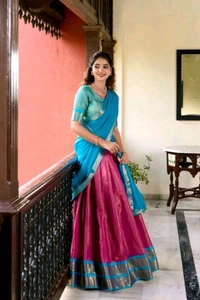 GabaTimes  Kanchipuram Lehengas  - colour 3, Blouse Size ( 2Xl), Stitched Blouse