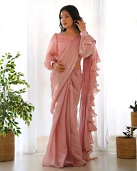 gabatimes READY TO WEAR PREDRAPPED REAY TO WEAR SAREE  - colour 2, M