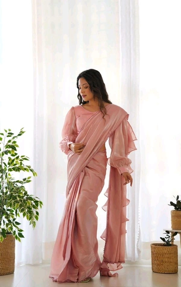 gabatimes READY TO WEAR PREDRAPPED REAY TO WEAR SAREE  - colour 2, L