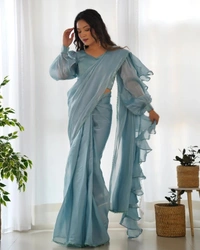 gabatimes READY TO WEAR PREDRAPPED REAY TO WEAR SAREE  - colour 3, S