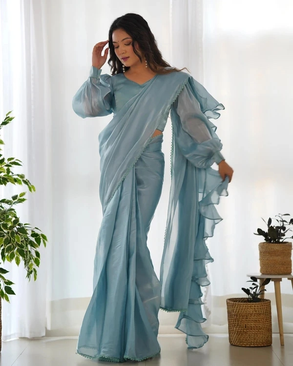 gabatimes READY TO WEAR PREDRAPPED REAY TO WEAR SAREE  - colour 3, S