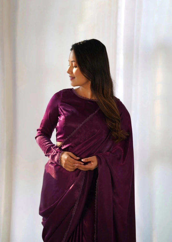 gabatimes READY TO WEAR PREDRAPPED REAY TO WEAR SAREE WITH FULL STTICHED BLOUSE PREMIUM MARBLE VELVET FABRI - 2Xl