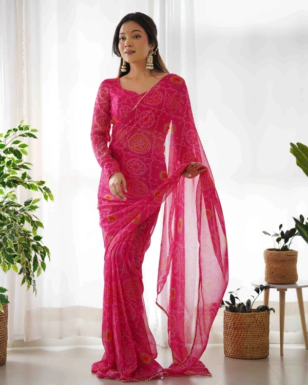 gabatimes READY TO WEAR BANDEJ SAREE COLLECTION  - colour 1, L