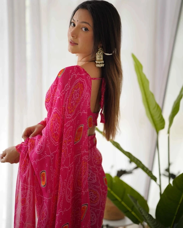 gabatimes READY TO WEAR BANDEJ SAREE COLLECTION  - colour 1, L