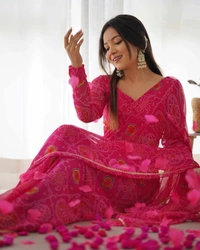 gabatimes READY TO WEAR BANDEJ SAREE COLLECTION  - colour 1, L