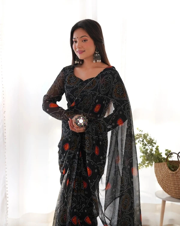 gabatimes READY TO WEAR BANDEJ SAREE COLLECTION  - colour 2, M