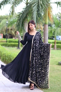 GabaTimes  GOWN With Dupatta Collection  - colour 1, 3Xl