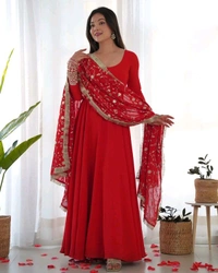 GabaTimes  GOWN With Dupatta Collection  - colour 2, Xs