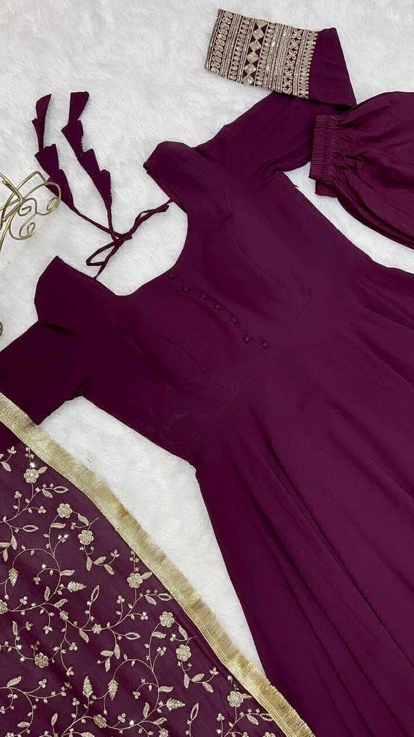 GabaTimes  GOWN With Dupatta Collection  - colour 5, 3Xl