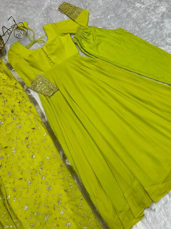 GabaTimes  GOWN With Dupatta Collection  - colour 6, Xl