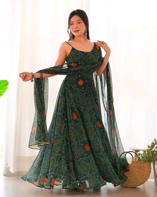 GabaTimes  PRESENTING NEW DESIGNER GOWN DUPPTA PENT SET READY TO WEAR FULLY STTICHED - colour 2, 3Xl