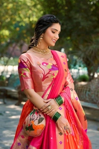 GabaTimes  Paithani Lehenga Collection  - colour 1, Blouse Size (Xs), Unstitched Blouse