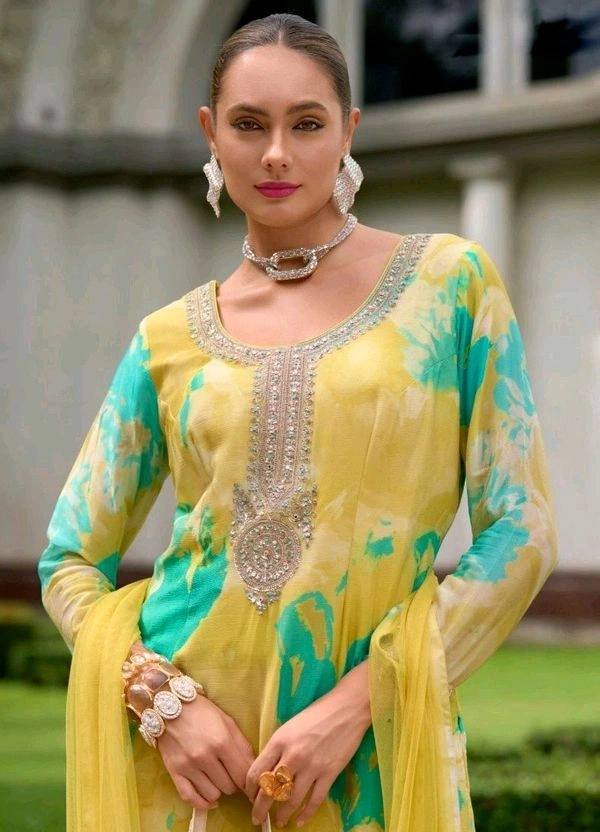 GabaTimes  Designer Sharara Set  - M