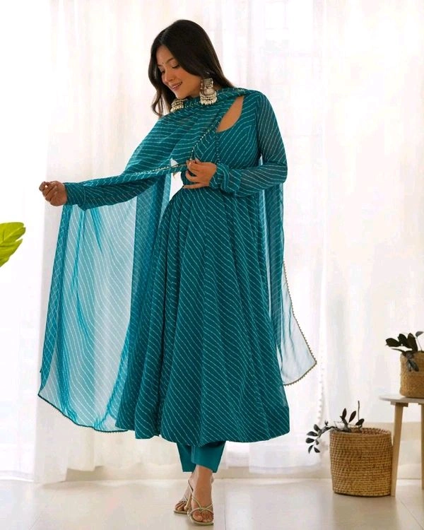 GabaTimes  Anarkali Suit Set  - Rama