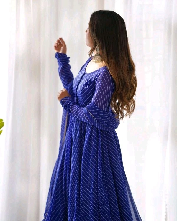 GabaTimes  Anarkali Suit Set  - Blue