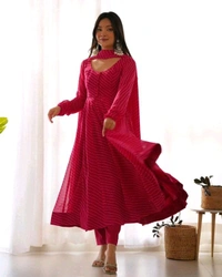 GabaTimes  Anarkali Suit Set  - Pink