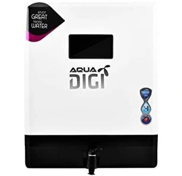Aqua DIGI Water Purifier RO+Alkaline + Copper +TDS CONTROLLER 12 liter New Advance Technology premium  RO Water Purifier - Black